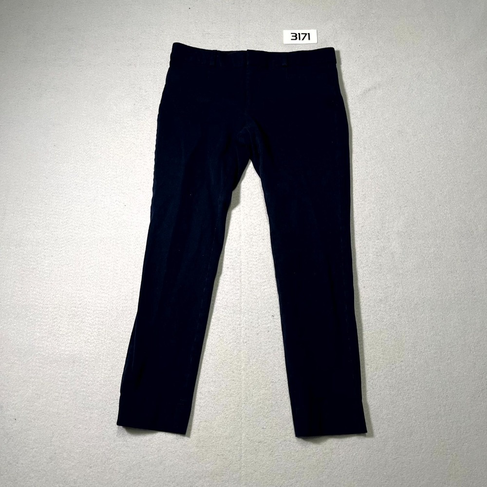 Banana Republic Chino pants Womens 2 Navy Blue Rayon Stretch Straight Leg Formal